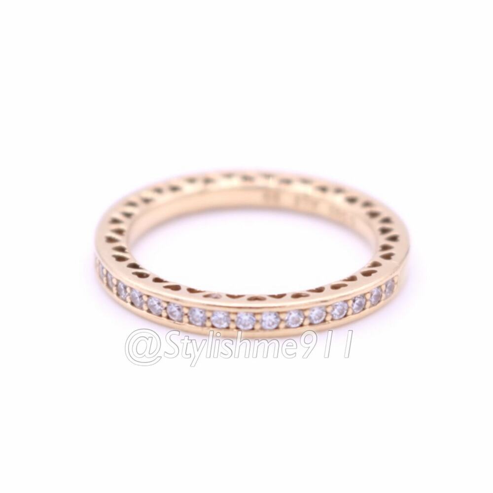 Authentic Pandora 14K Gold Radiant Hearts of Pandora Ring - Picture 2 of 14
